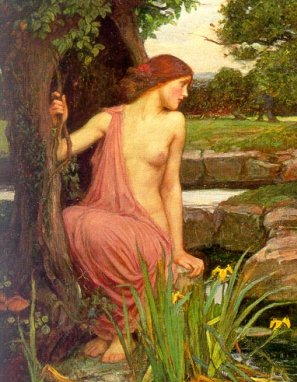 detail from Echo and Narcissus, by John Waterhouse
