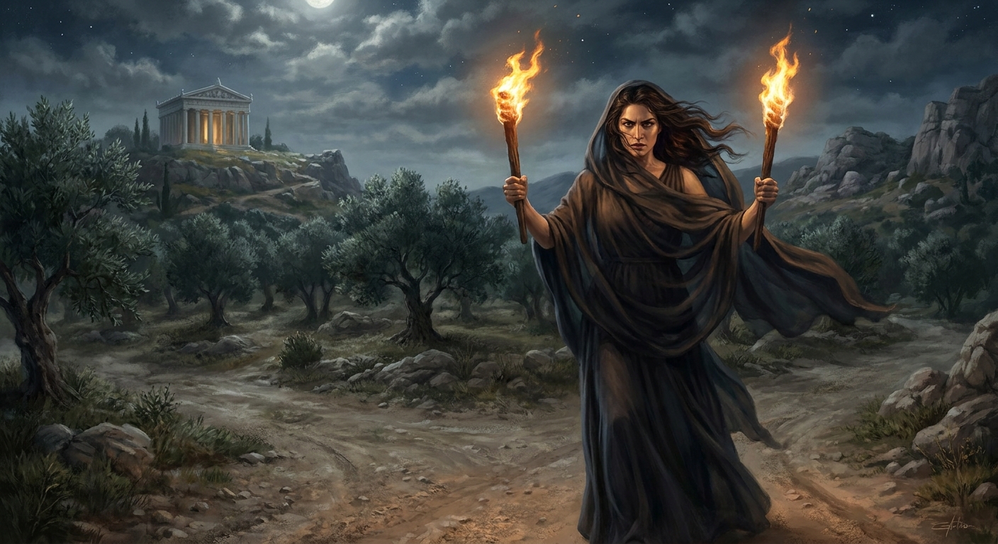 Hecate Myths: Crossroads, Torches, and Underworld Magic