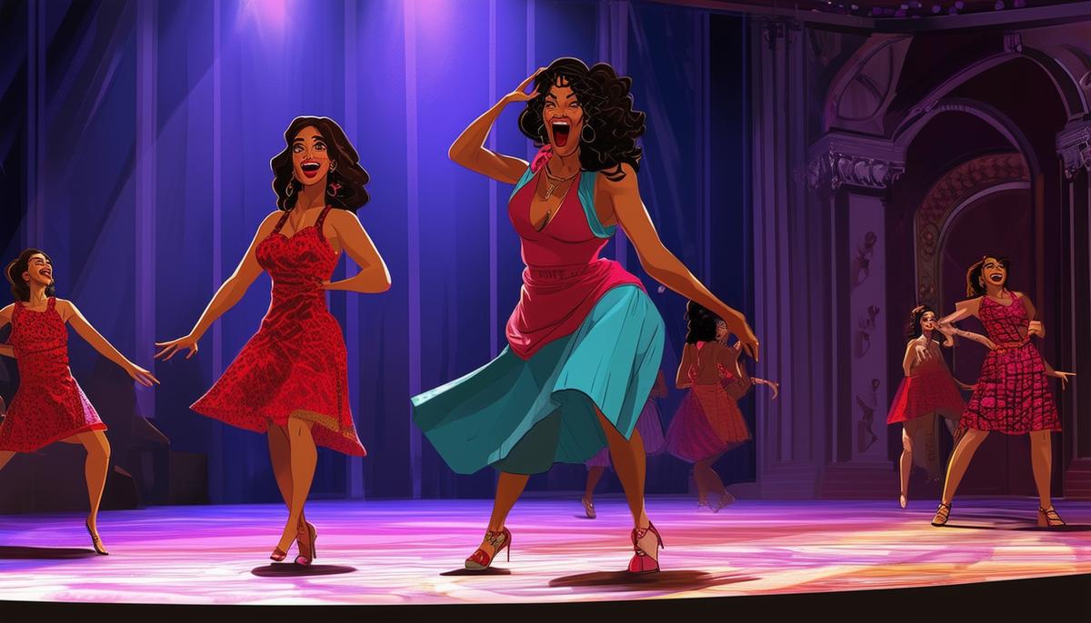 A modern Broadway musical adaptation of Penelope's story, with the actress portraying a sassy, empowered version of the character on stage.