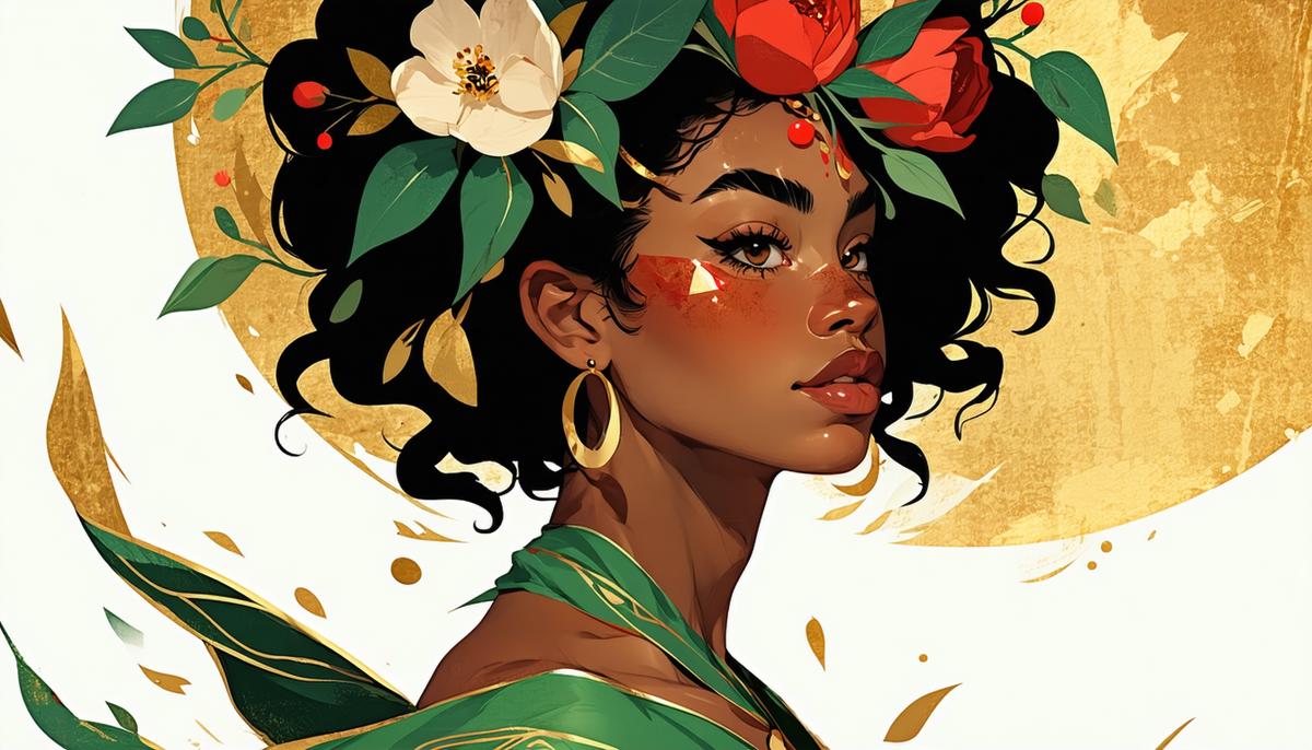 A modern interpretation of Persephone as an empowered young woman