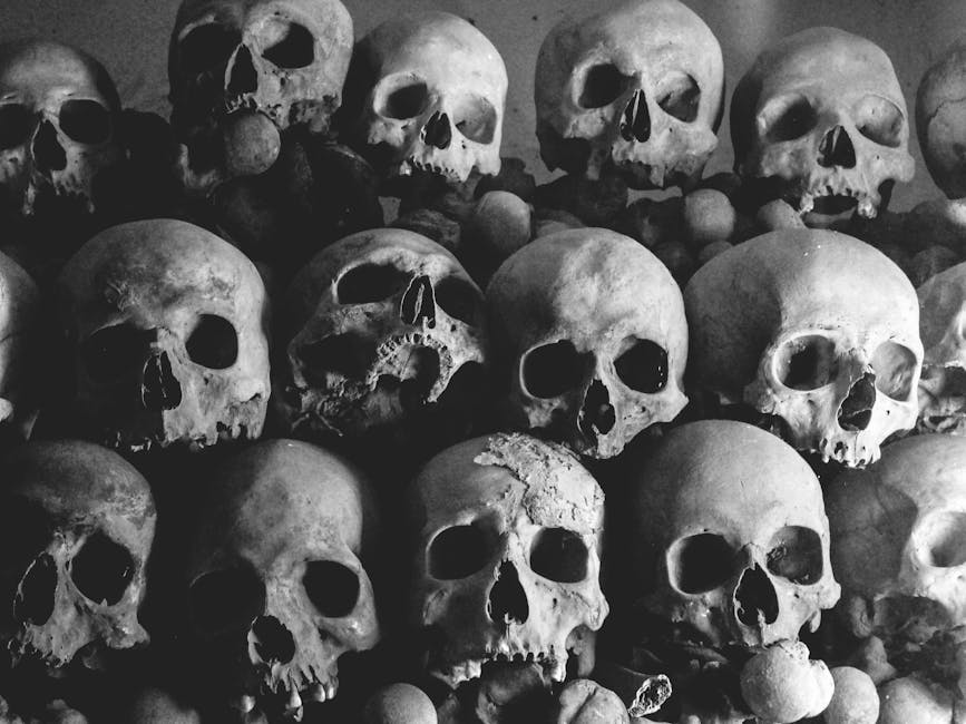 A symbolic representation of common psychological responses to death, including fear, anxiety, and the desire for immortality