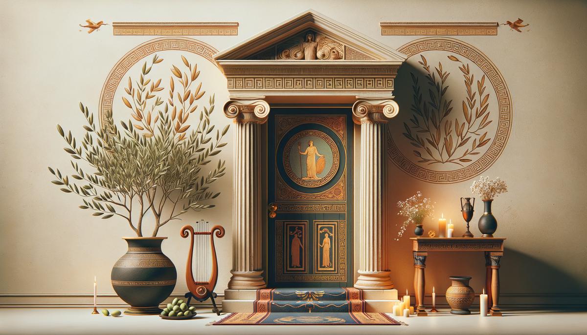 A symbolic representation of xenia (hospitality) in ancient Greece