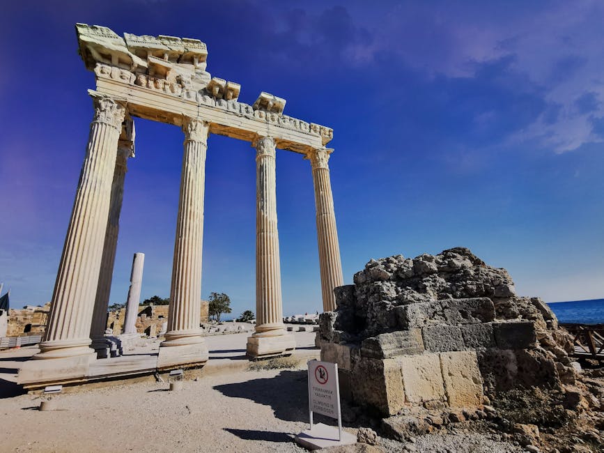 A visual timeline from ancient Greek temples to modern psychiatric facilities