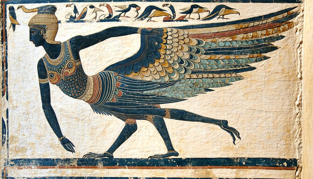 An ancient Greek depiction of a Siren as a bird-woman hybrid