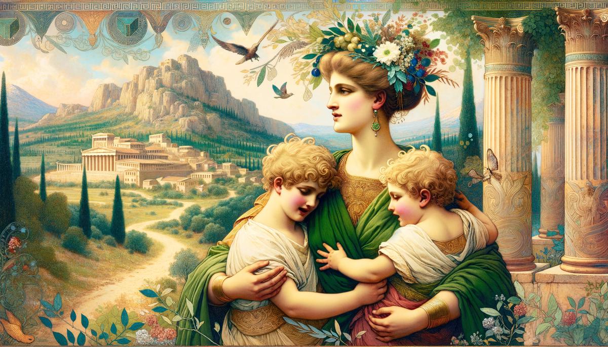 Antiope reuniting with her twin sons Zethos and Amphion