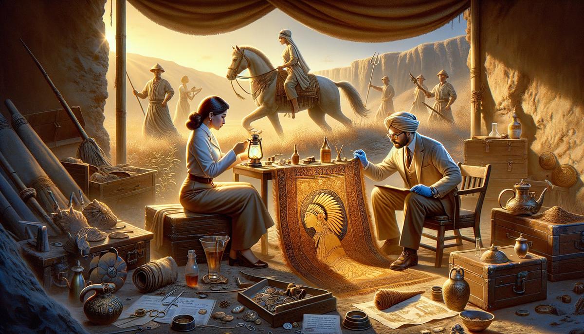 Archaeologists excavating the ancient site of Gordion, uncovering artifacts related to King Midas