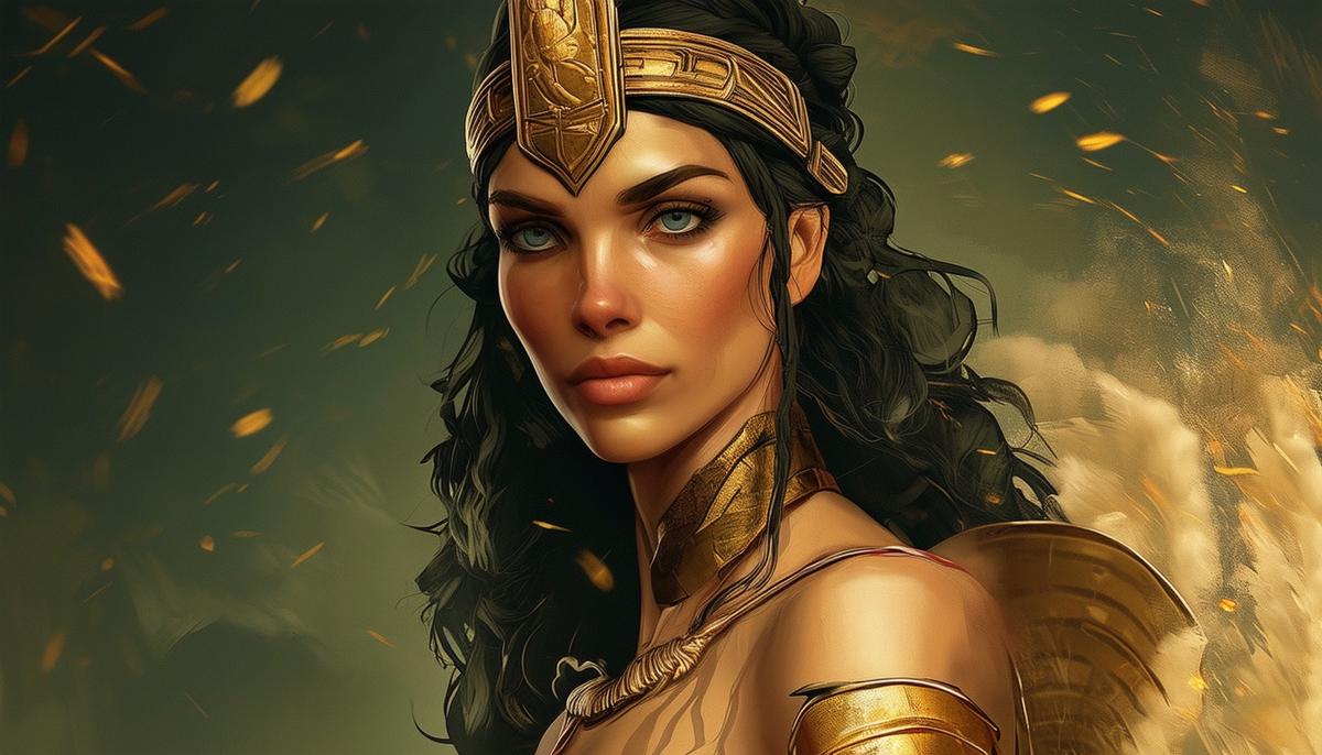 Artistic depiction of Antiope, the Amazon queen from Greek mythology