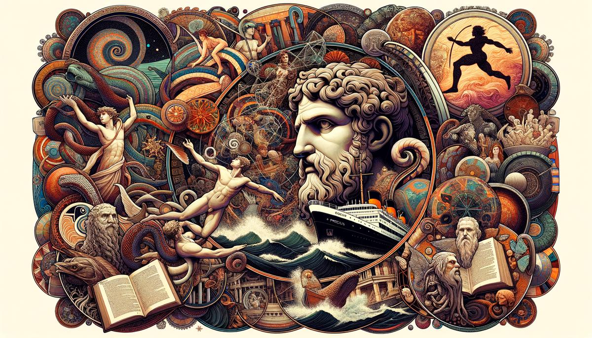 Collage of Proteus's influence in literature and culture