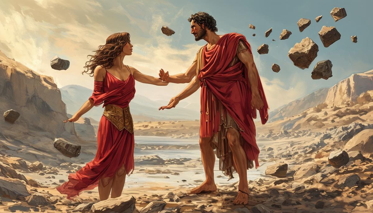 Deucalion and Pyrrha Flood
