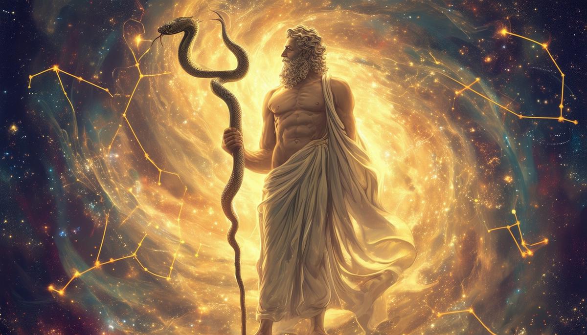 Asclepius and His Serpent Staff