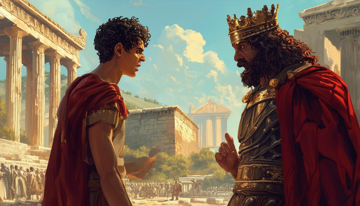 Pentheus and Dionysus Clash