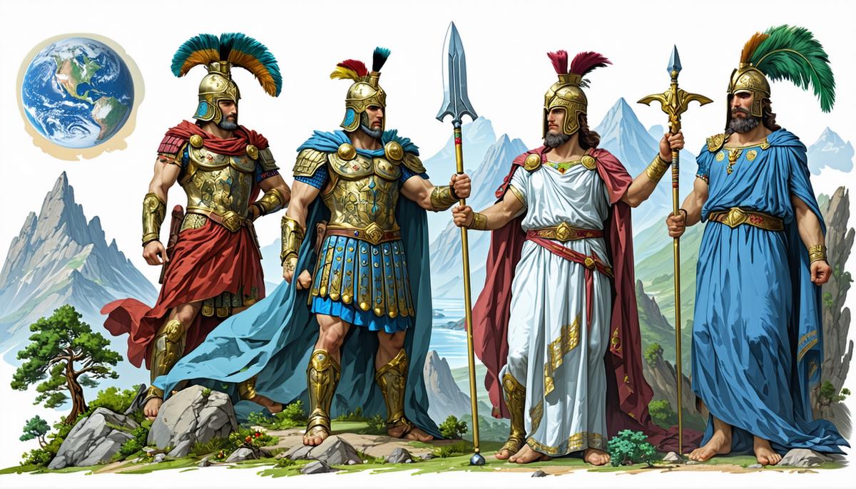 Greek mythological heroes tackling modern climate challenges