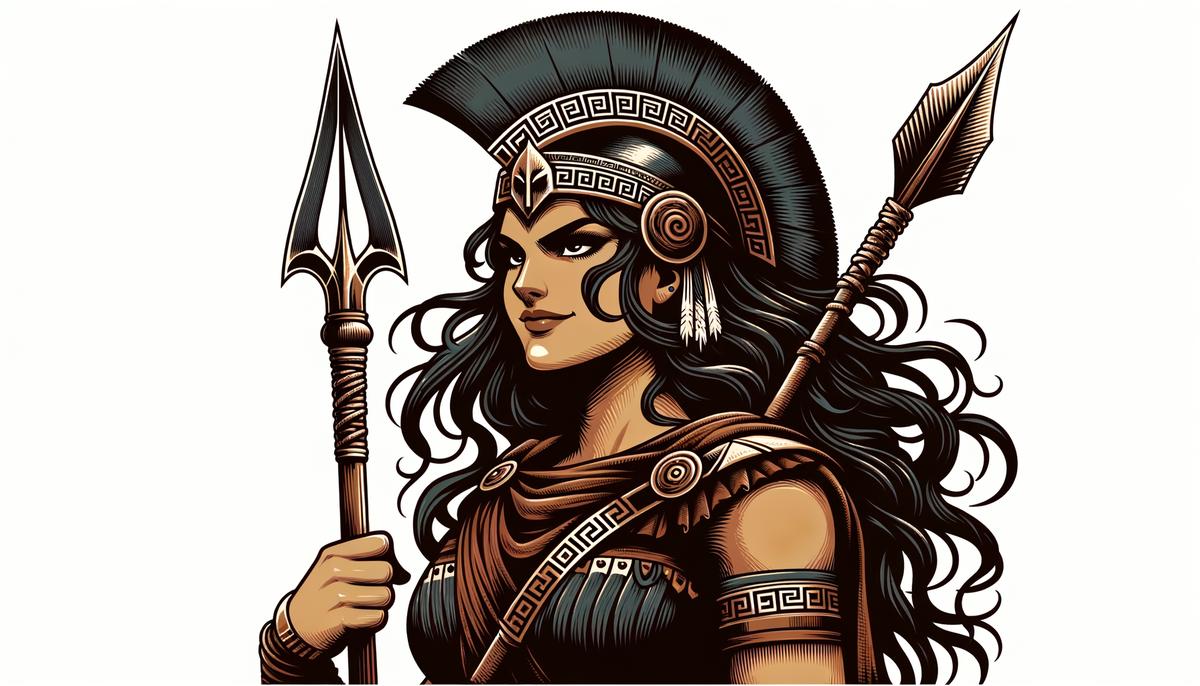 Hera, the queen of the gods, disguised as an Amazon warrior to deceive Hippolyta and spread rumors about Heracles