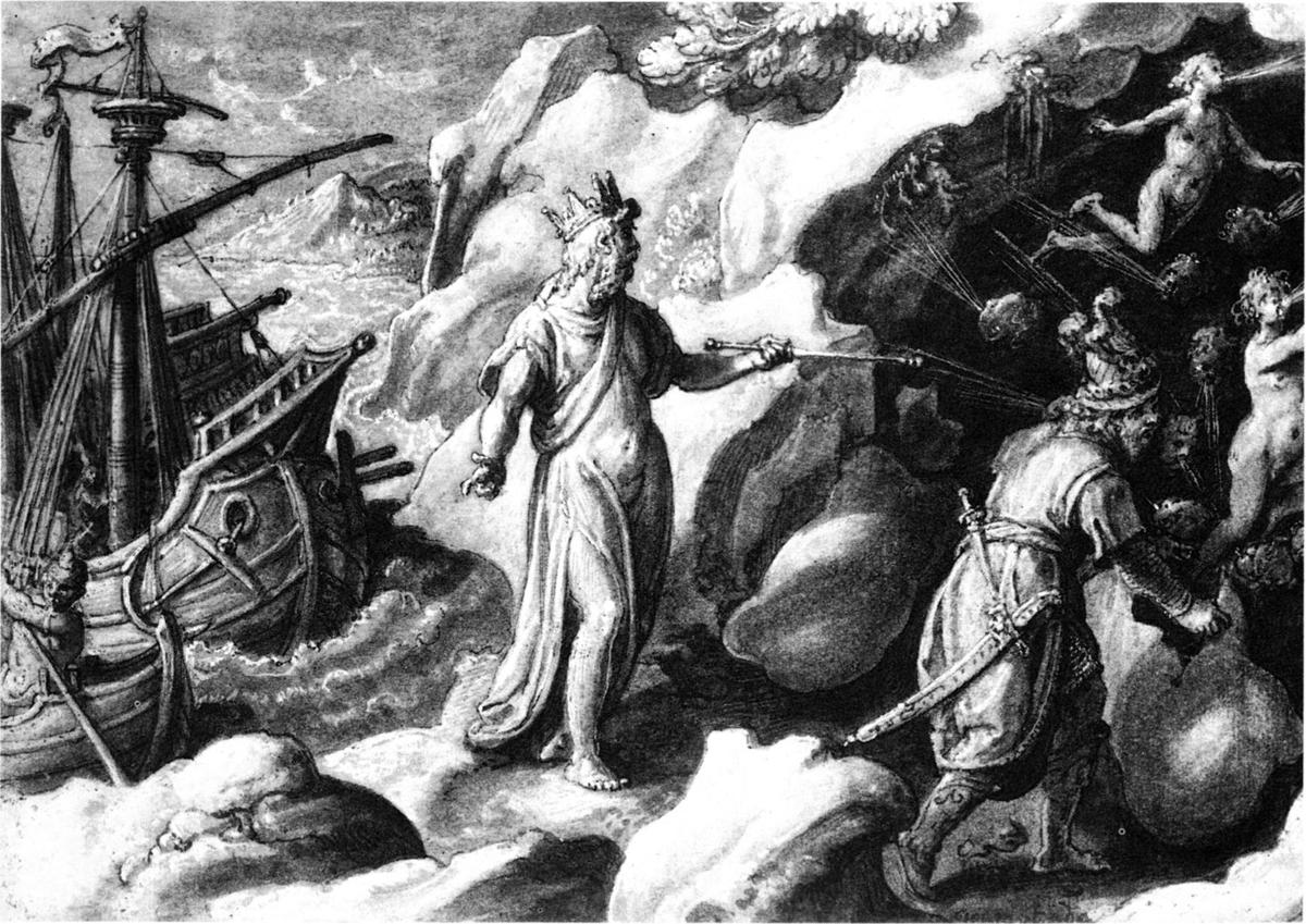 Odysseus navigating through various challenges on his journey home