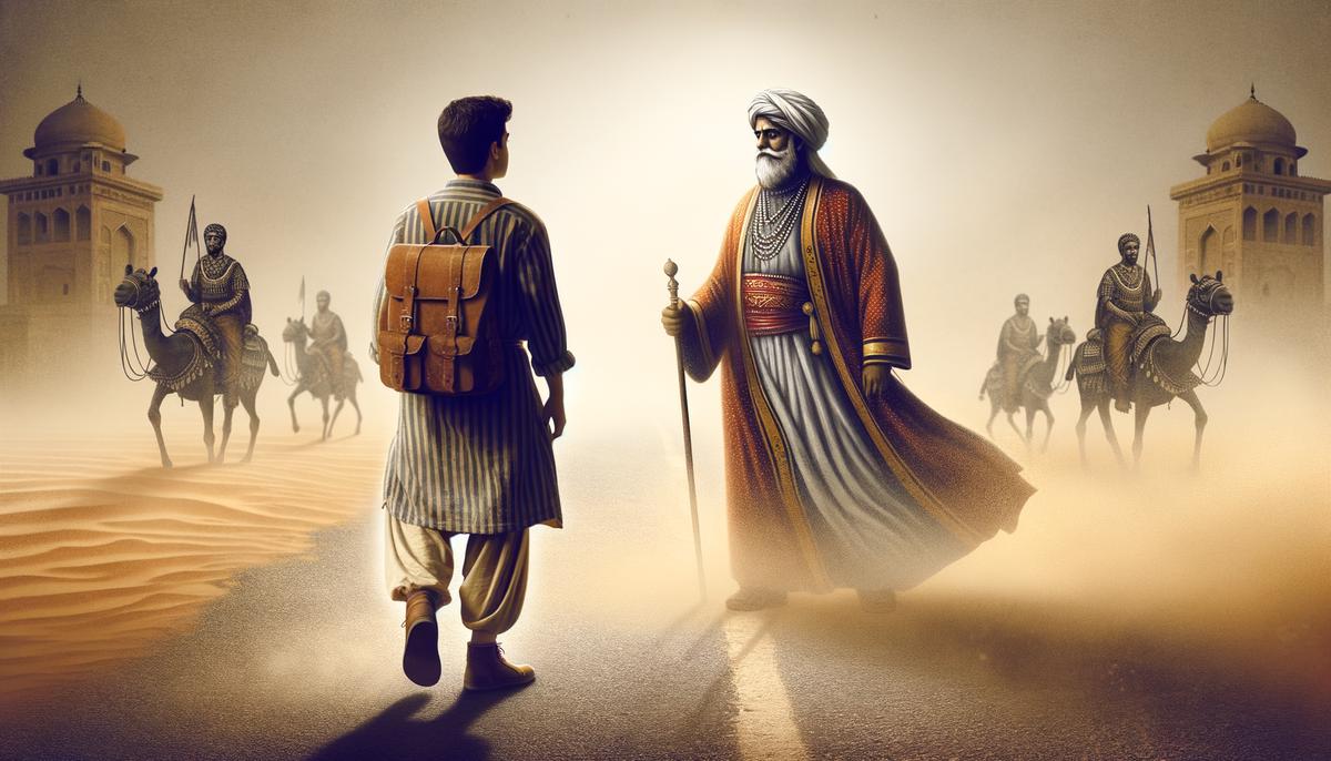 Oedipus unwittingly fulfilling his prophecy by meeting his father at a crossroads