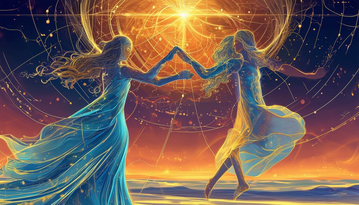 Phaethusa embodying the celestial cycles and the constant dance between daylight and dusk