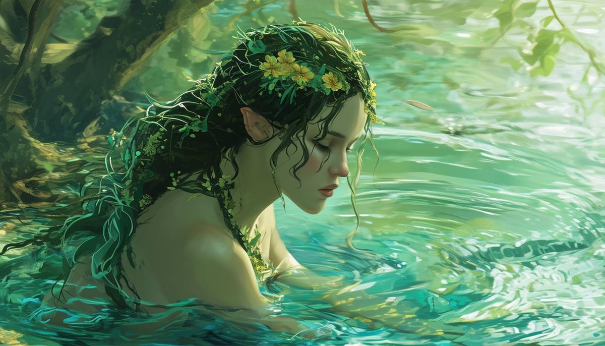 Prosymna, a water nymph, personifying the life-force of freshwater springs and rivers
