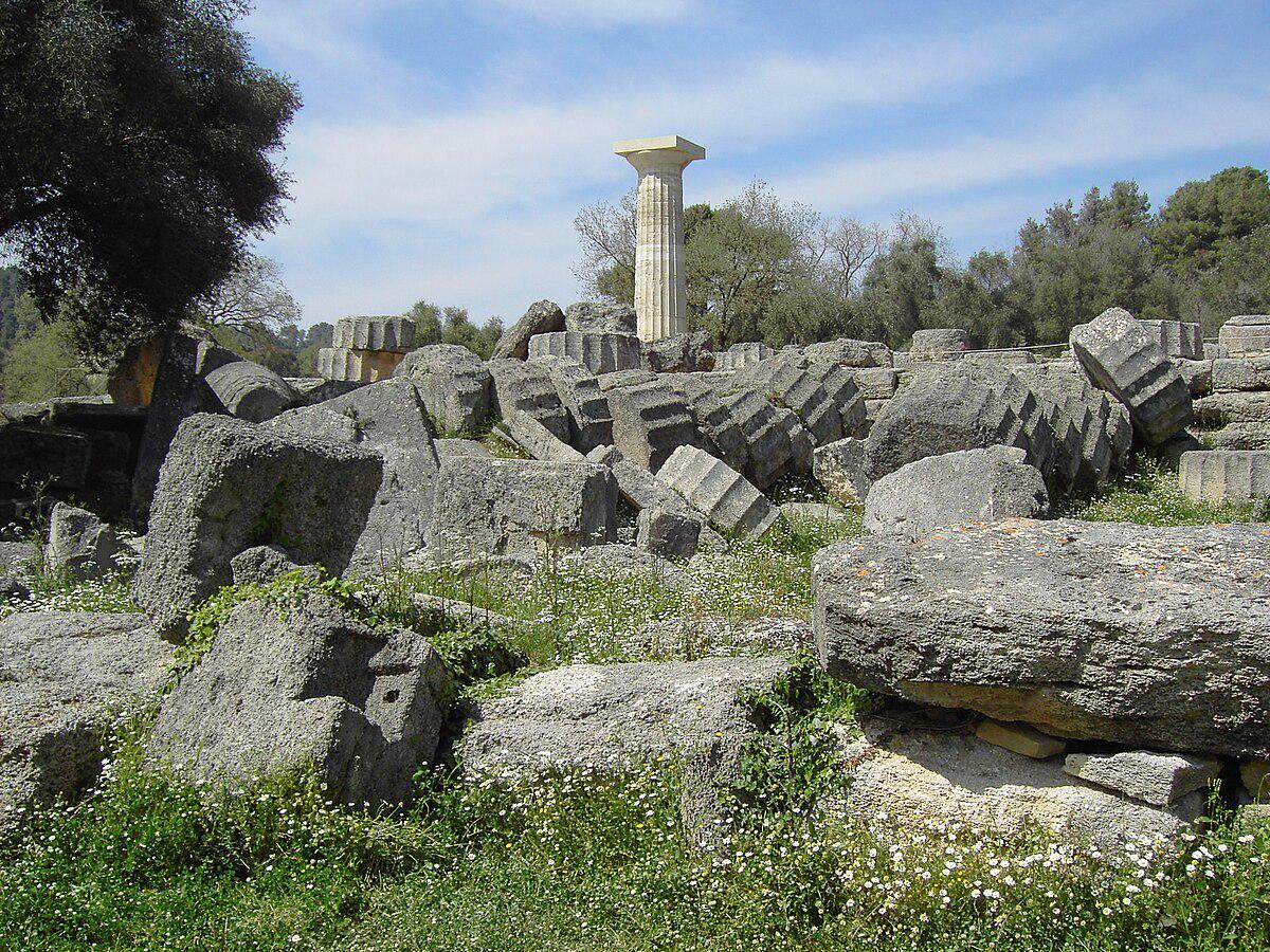 Ruins of the Temple of Zeus at Olympia, Greece