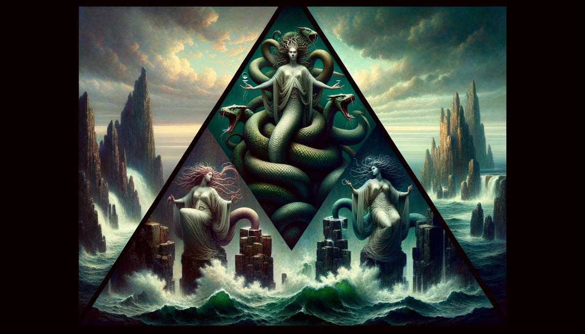 The Gorgons, Sirens, and Graeae sisters from Greek mythology