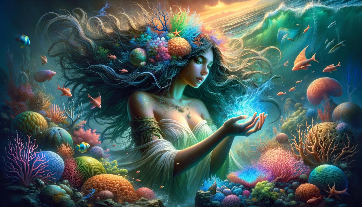 Thoosa nurturing vibrant marine life and coral reefs beneath the waves.